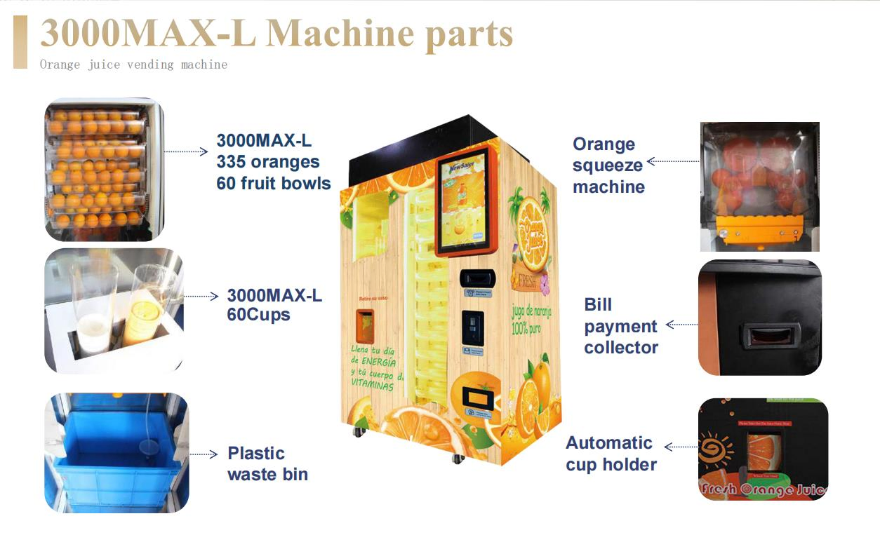 New Design Professional Fresh Orange Juice Vending Machine for Sale