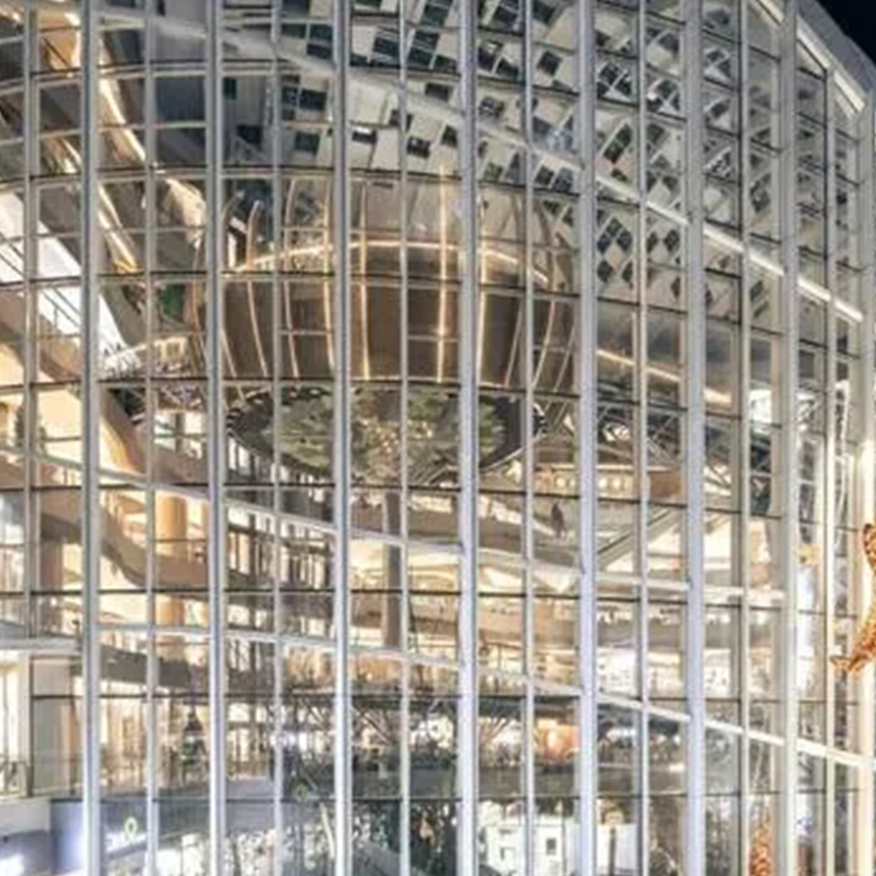 Facade Glass Curtain Wall with Aluminum Composite Panels and Weather Resistant Coating for Luxury Apartments and Offices