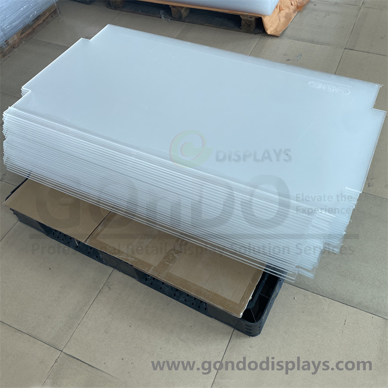 Store Shop Plexiglass Transparent Furniture Clear Deck Acrylic Display Stand Console Table