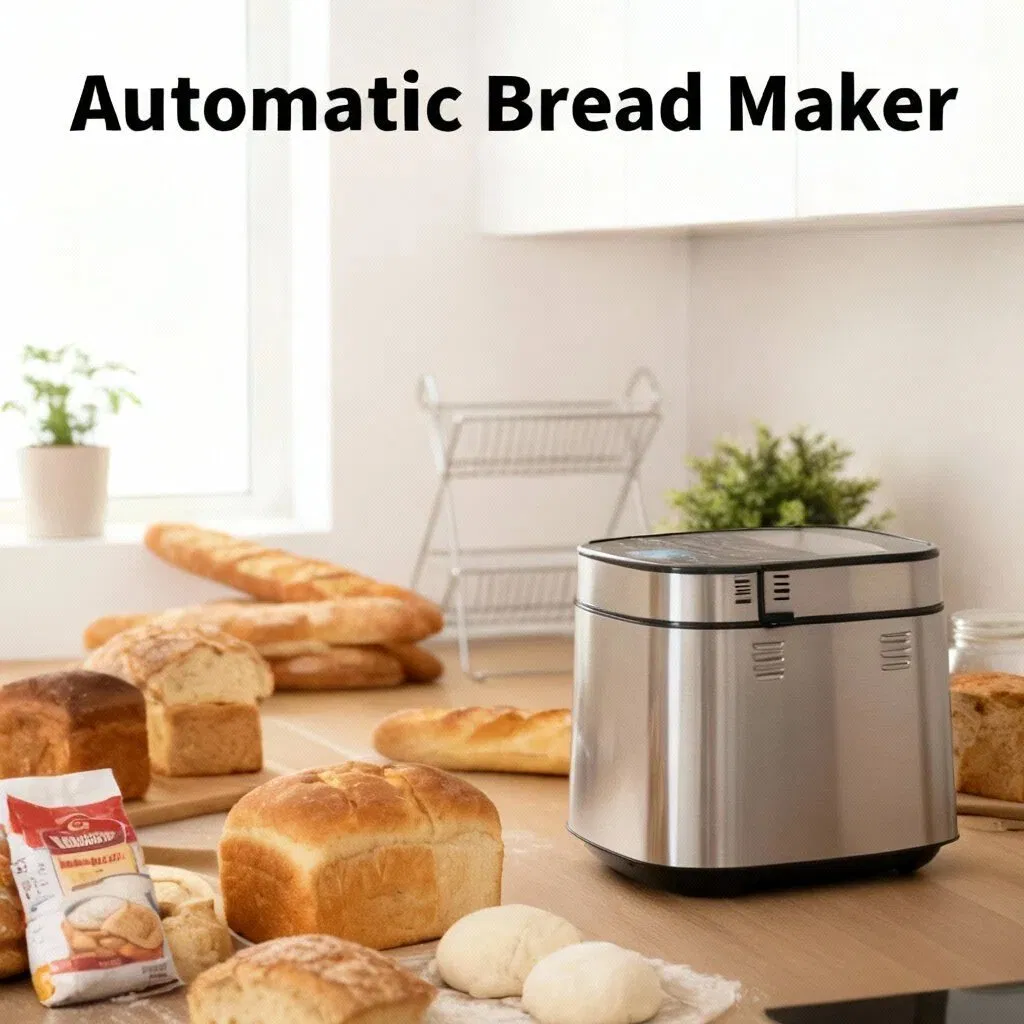 Bread Maker Machine Stainless Steel Automatic Bread Machine 3 Loaf Sizes