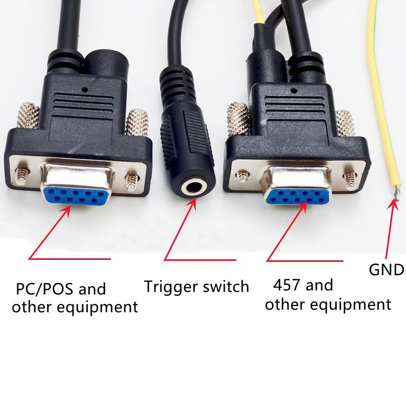 3m RS232 to dB15FM Serial Cable Bar Code Reader Cable for Zebra Motorola Ds457-Sr Ms4404 Scanner