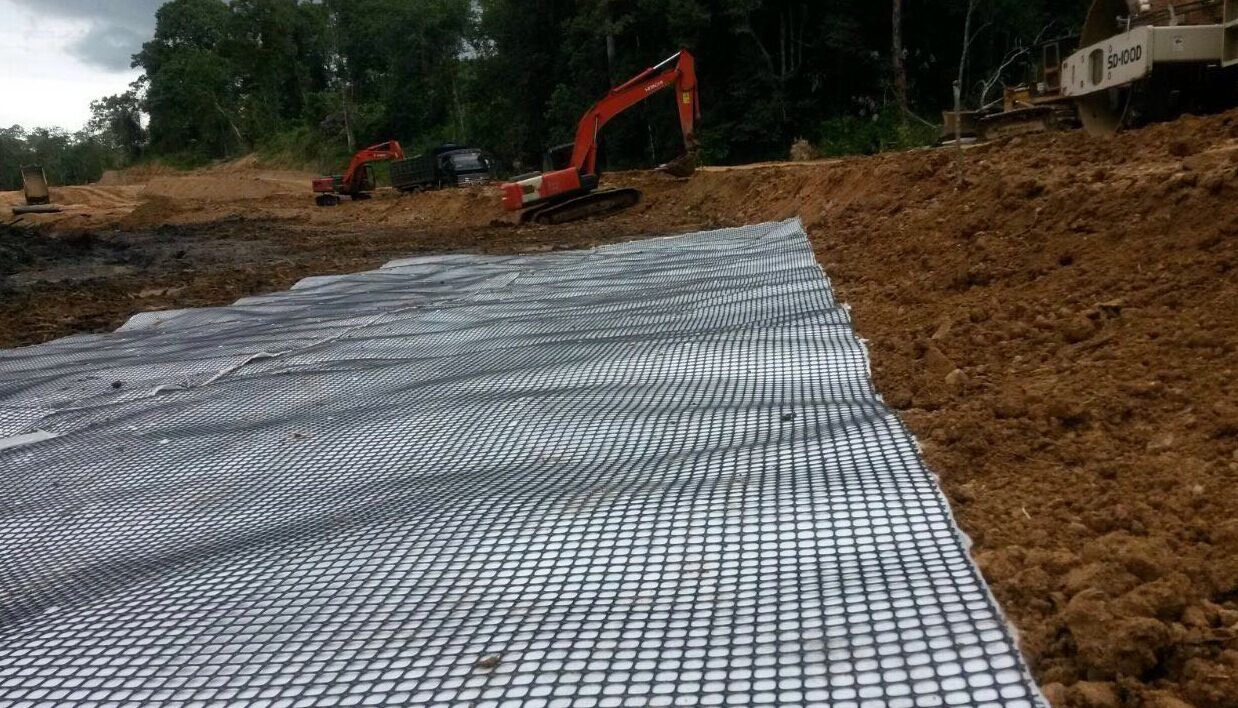 PP Biaxial Geogrid Heat Bonded to Nonwoven Geotextile