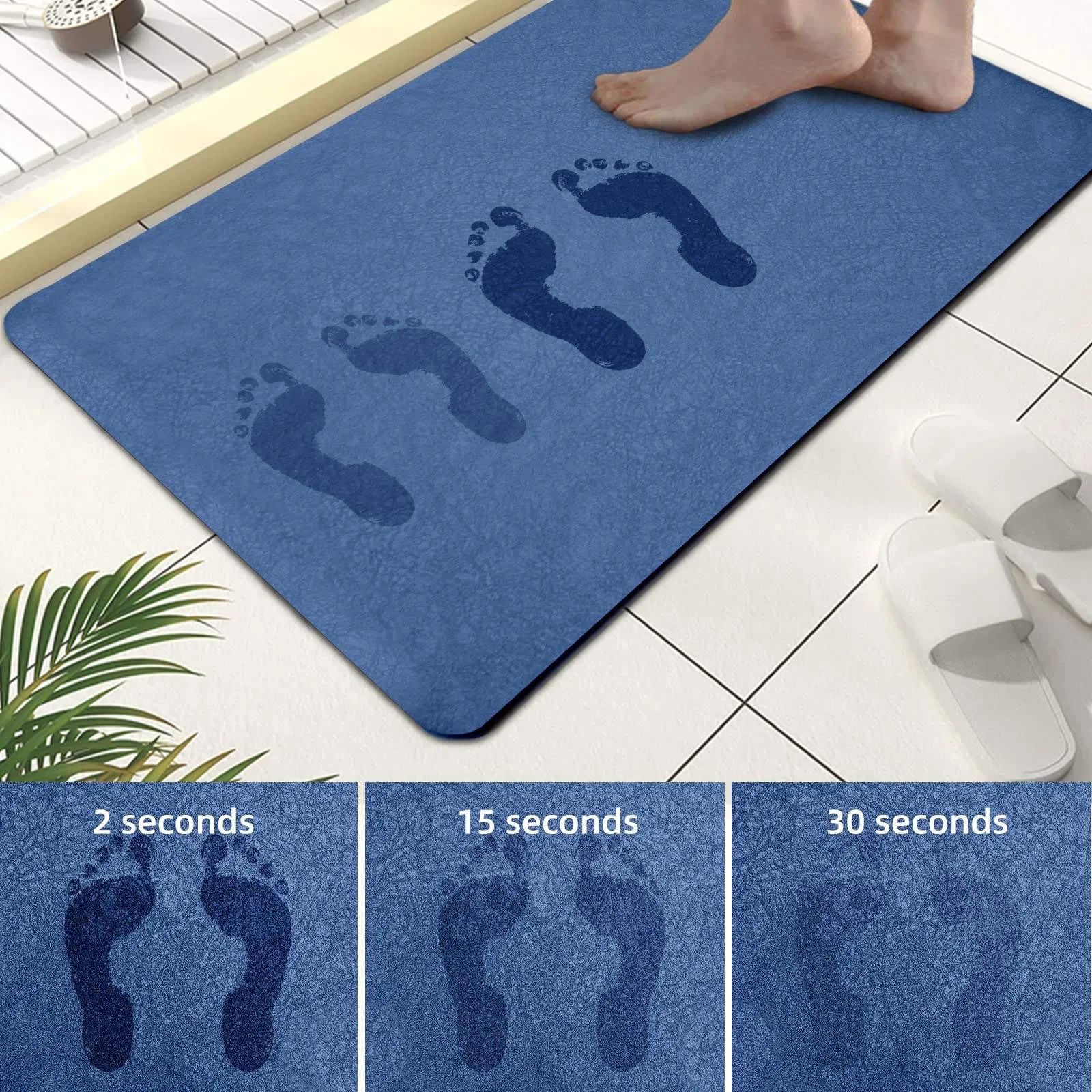 Bathroom Water Absorbent Rug Set Rubber Door Mats Diatom Mud Floor Mat Kitchen Carpet Anti Slip Diatomite Bath Mat