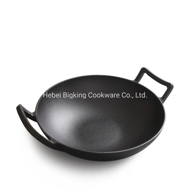 Чугунный вок с плоским дном