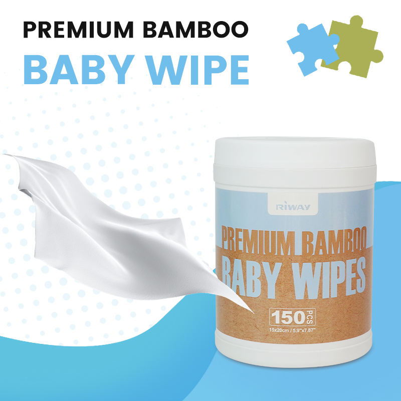 OEM Tub-Packaged Plant-Based Newborn Hand &Mouth Cleaning Non-Irritating Bamboo Fiber Baby Wipes