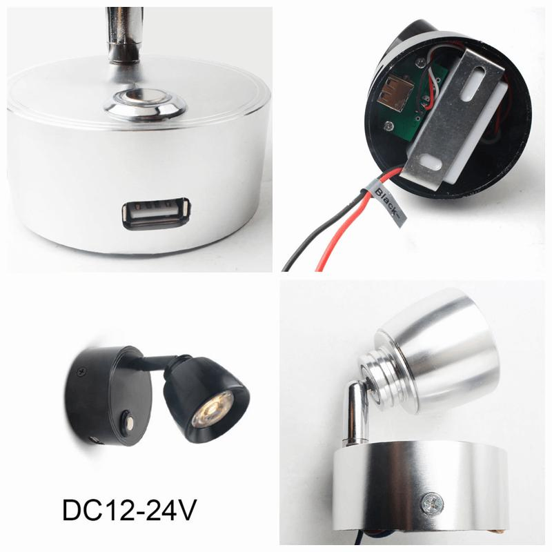 USB светодиодный светильник для автофургона с диммером 12В/24В