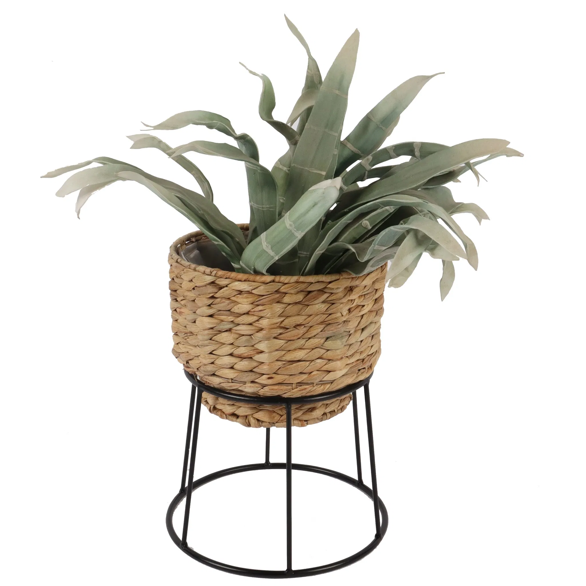 Flower Pot with Rattan Basket for Decoració and Homedeco