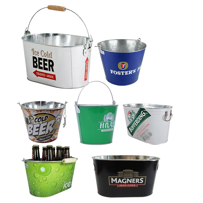 Beverage Brewing 5L 8L 10L Metal Tin Ice Bucket Beer Iced Bucket for Van Brunt Stillhouse Double Cross Brewdog
