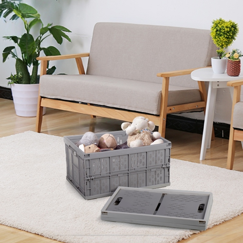 Vegetable Collapsible Storage Crate Folding Plastic Box