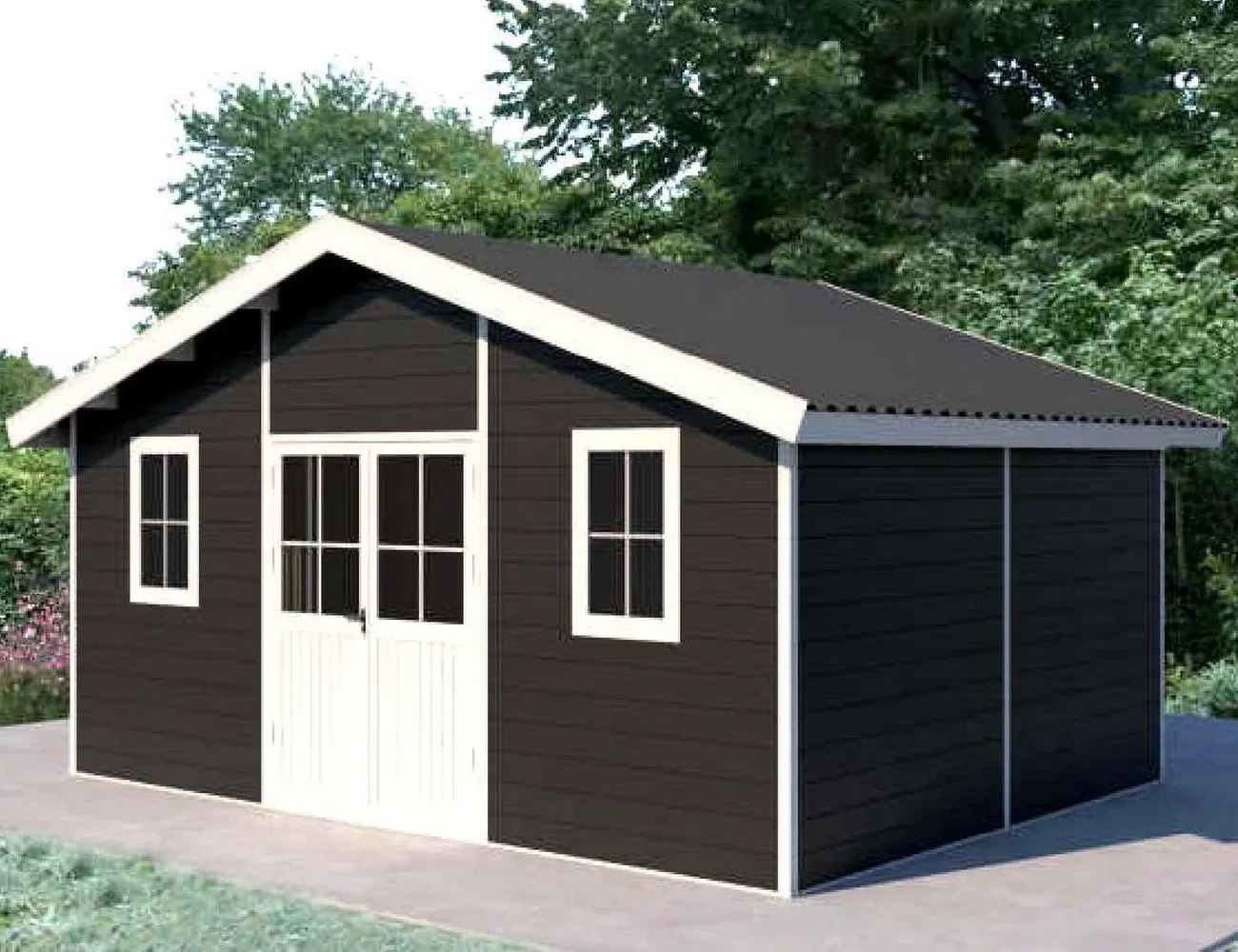 6*4FT Spacious Storage Shed for Household Items Lawn Tools and Seasonal Decor with Weatherproof Coating Tool House Garden Shed