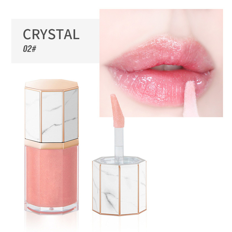 OEM Marble Lip Glaze Fine Shimmer Water Moisture Pouting Lip Gloss Makeup
