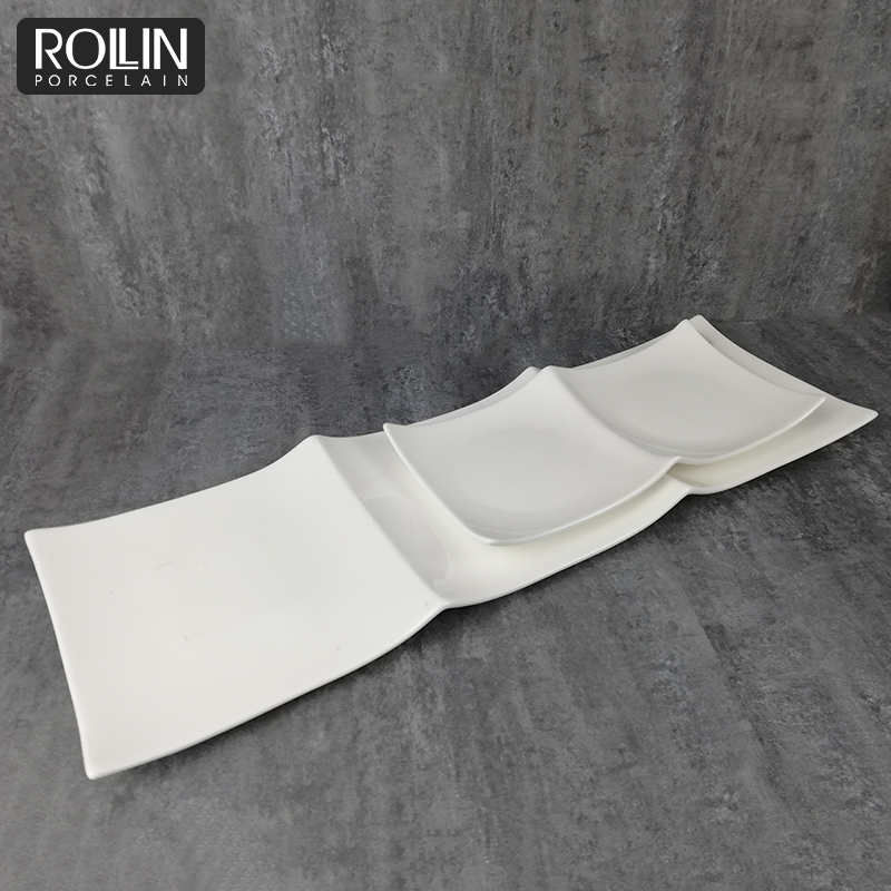 Dishwasher Safe Porcelain Special Appetizer Plates Divided Plates