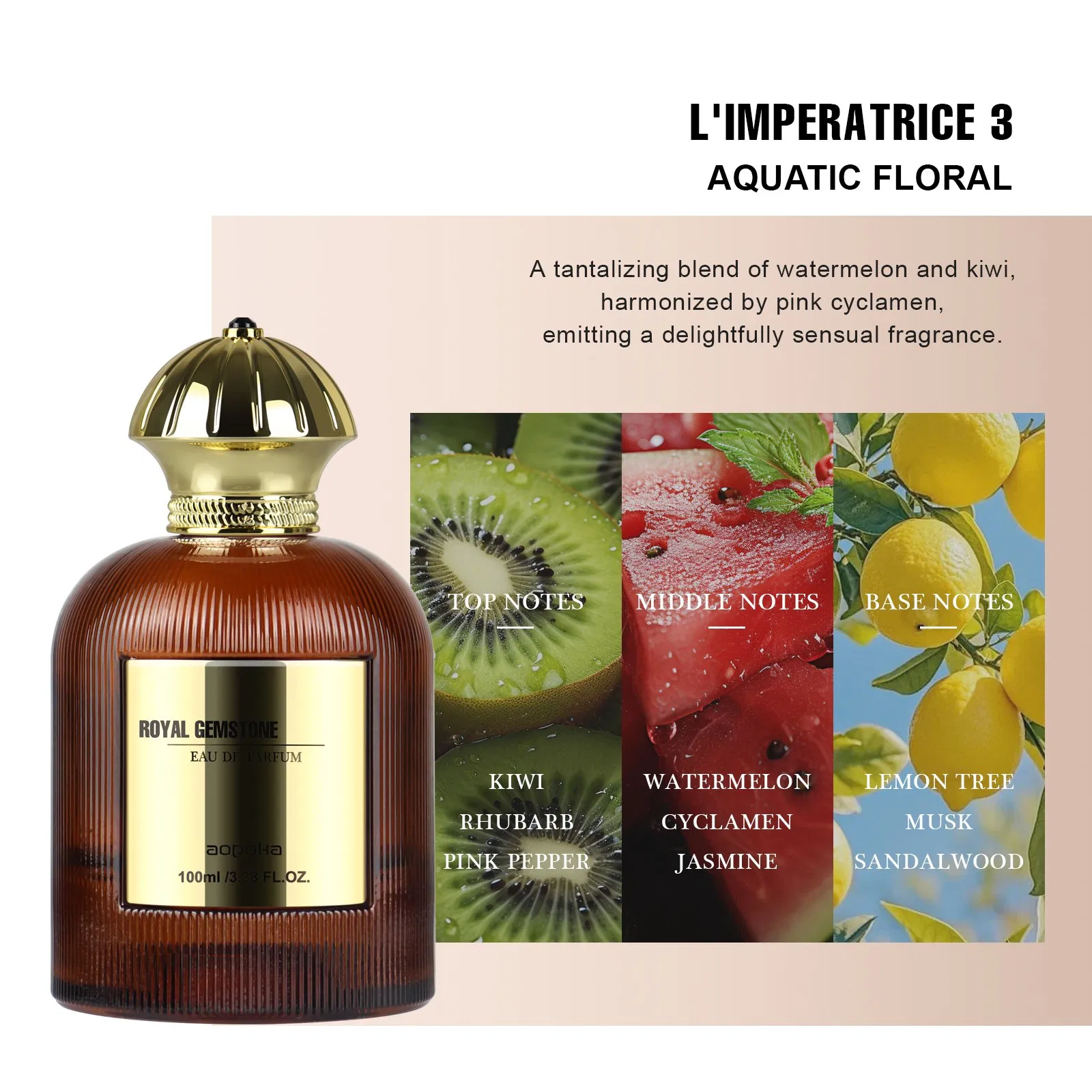 Aopoka Custom 4 Smell Luxury 100ml Dubai Arabic Women Perfume