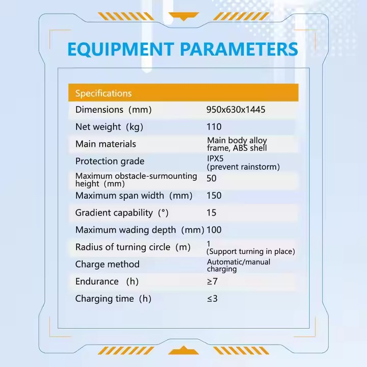Autonomous Indoor Intelligent Control Security Inspection High-Tech Construction Security Robot