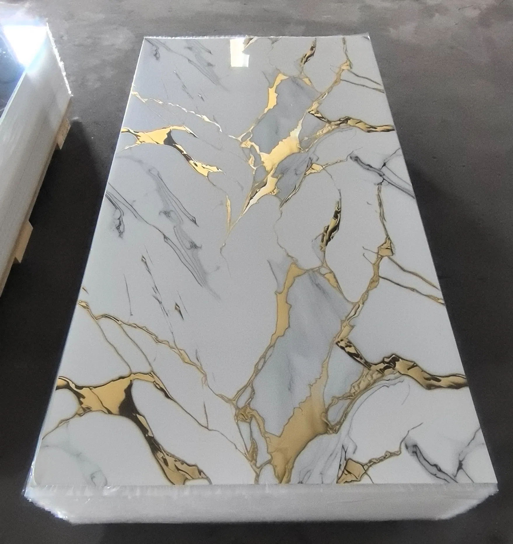 1220*2440*2.5 Home Decor UV High Glossy PVC Marble Sheet Used for Interior