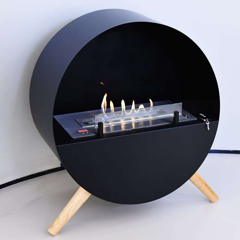 modern Indoor Decoration Mini Round Small Size Manual Bio Ethanol Fireplace