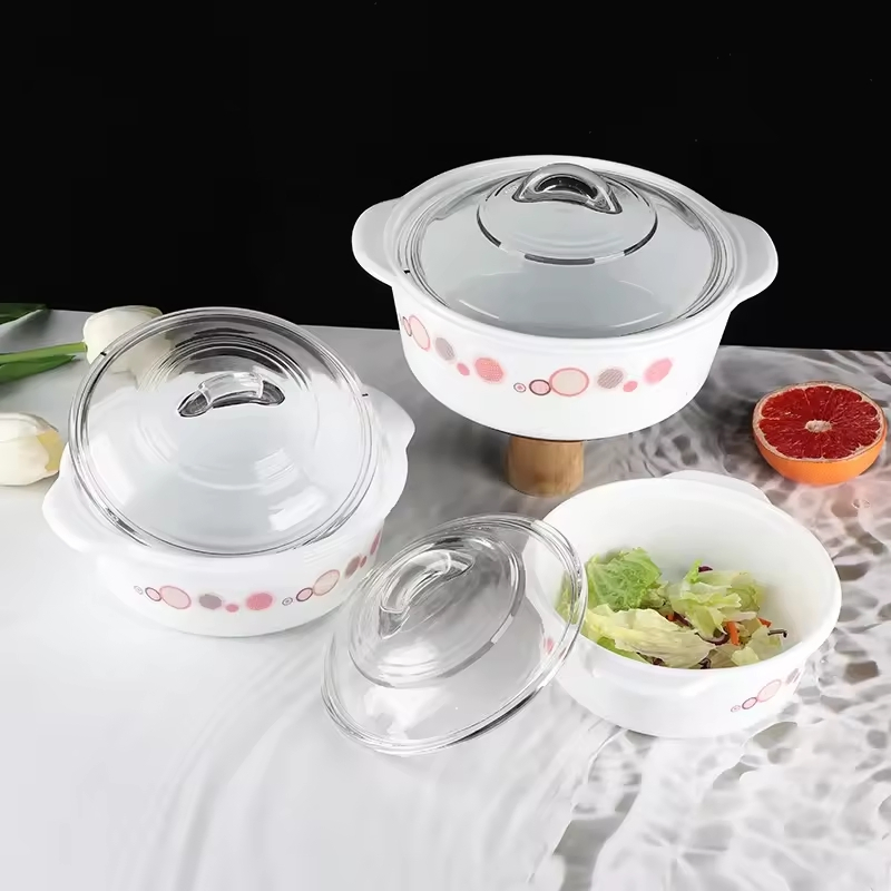 Жаропрочная опаловая супница с крышкой, 1 л