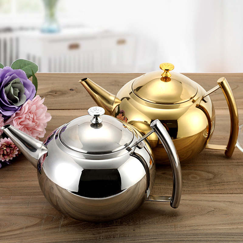 Thickened Stainless Steel Long Spout Tea Pot with Filter for Restaurant