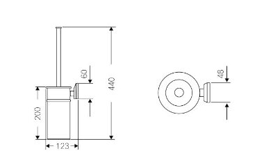 Bathroom Mounted 304 Stainless Steel Toilet Brush Holder