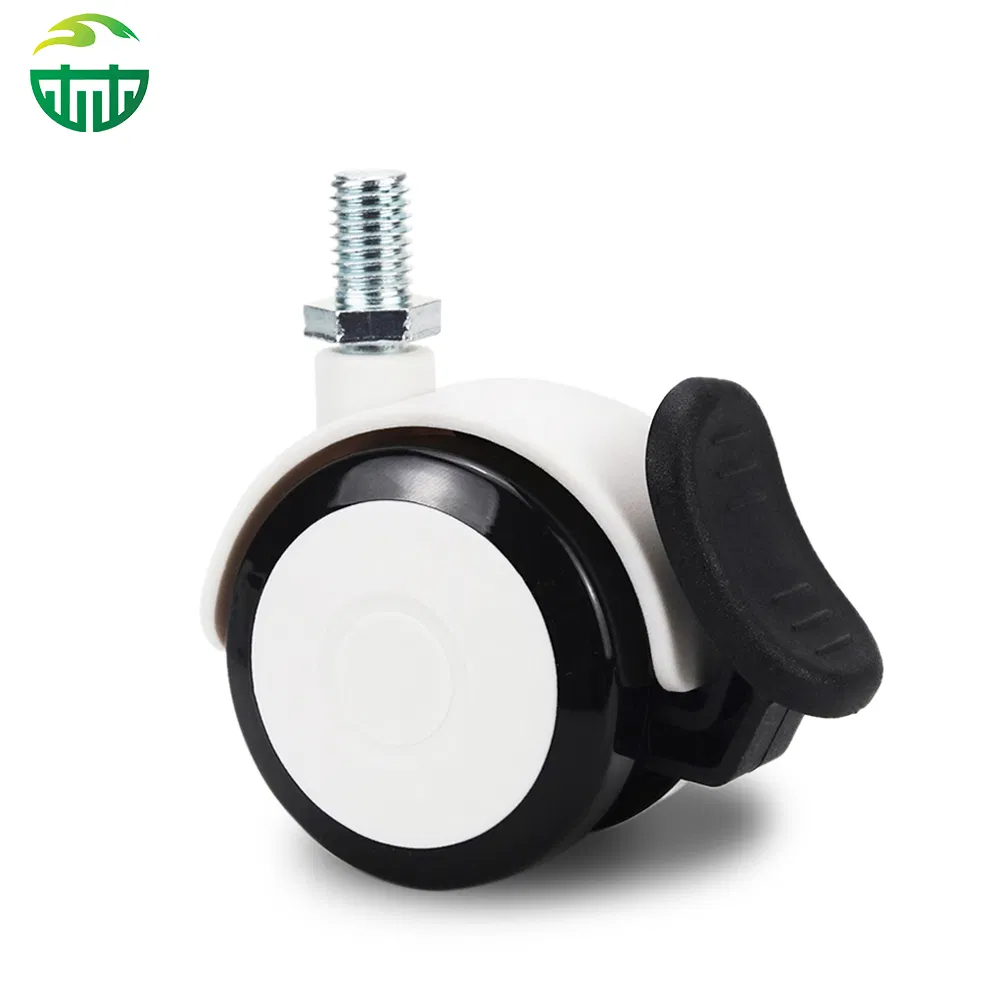 Multi-Functional PVC Silent Twin-Wheel Casters for Furniture, Baby Walkers, and Medical Beds