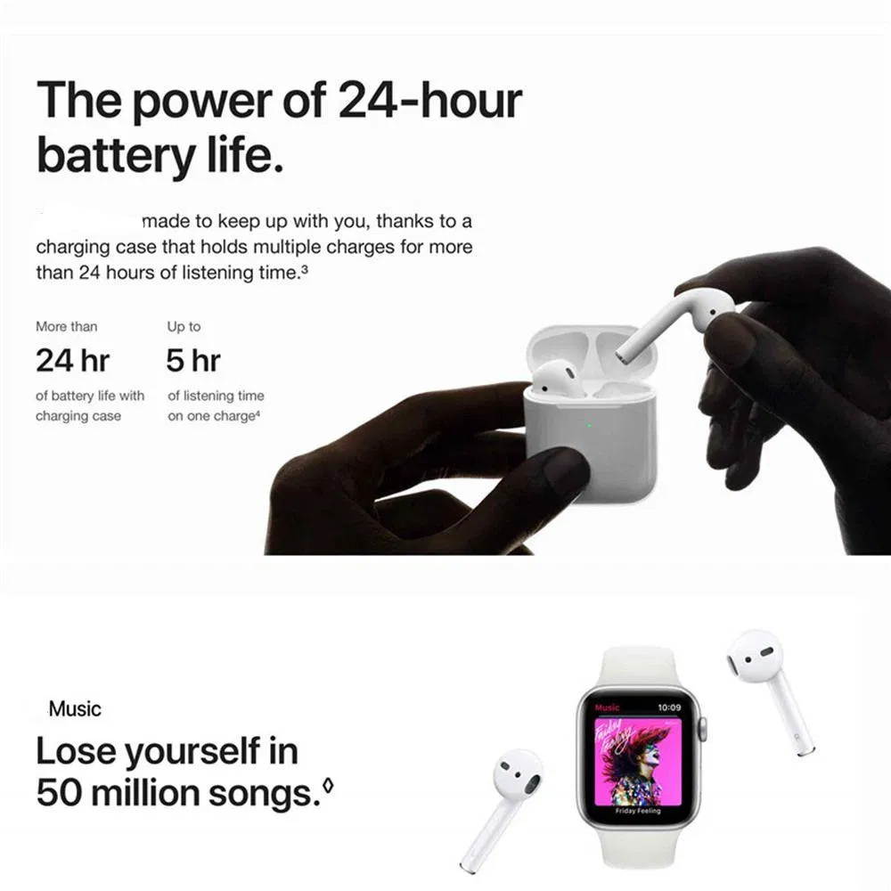 Беспроводные наушники Air Pods 2 Gen, Bluetooth