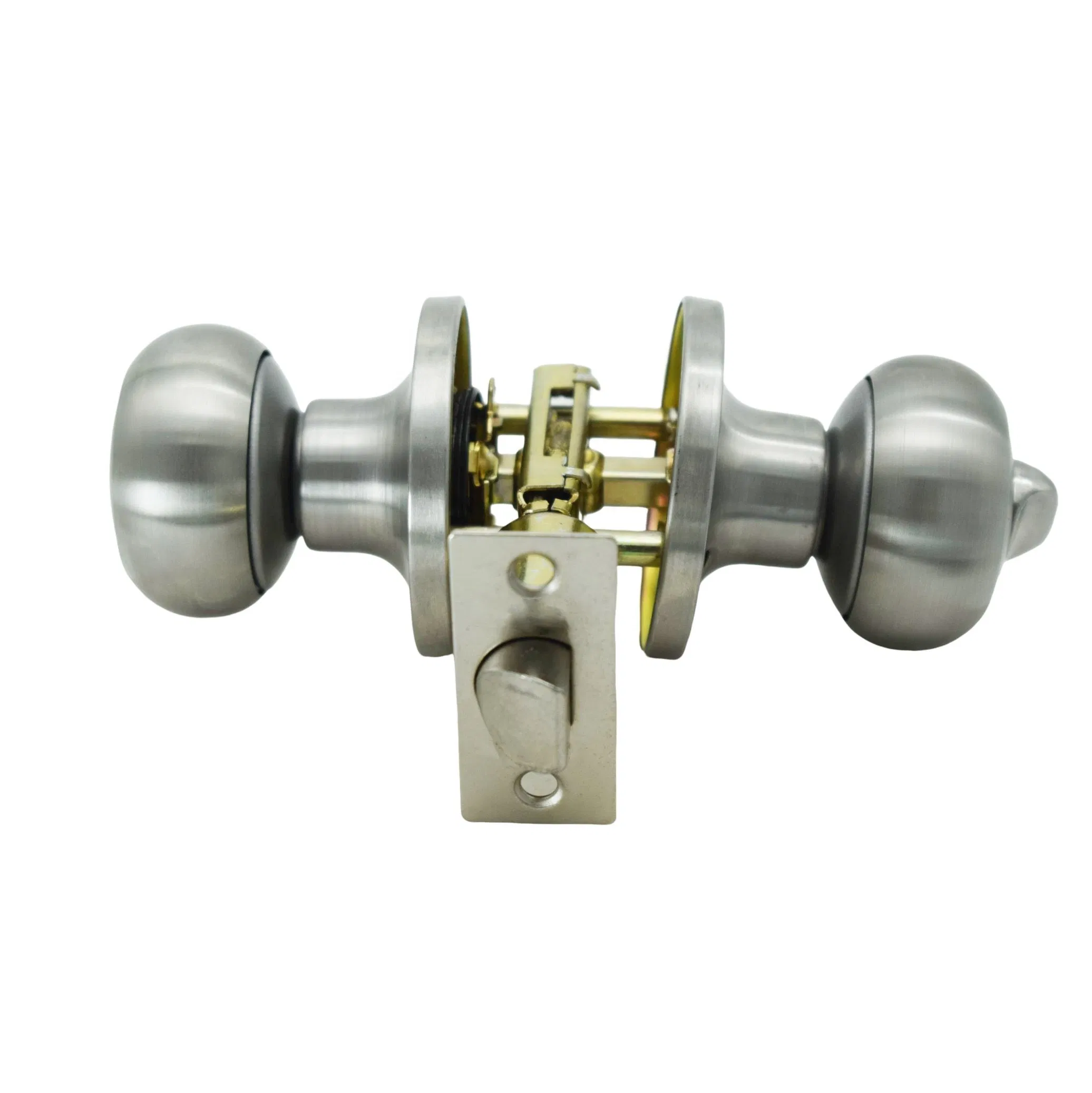 Stainless Steel Round Door Knob Lock with Keys Lock for Bedroom