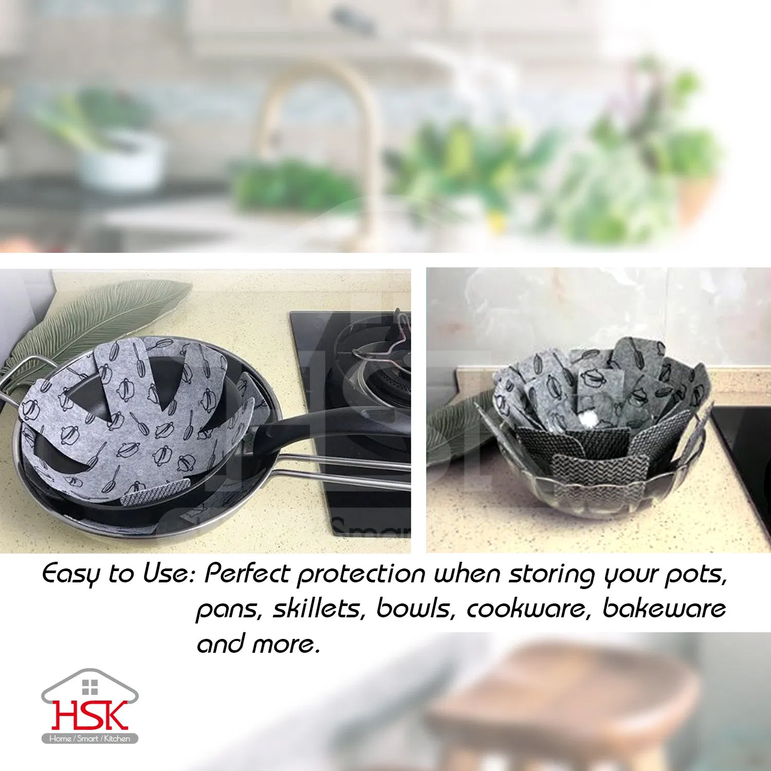 Anti-Slip Pot and Pan Protectors Cookware Dividers