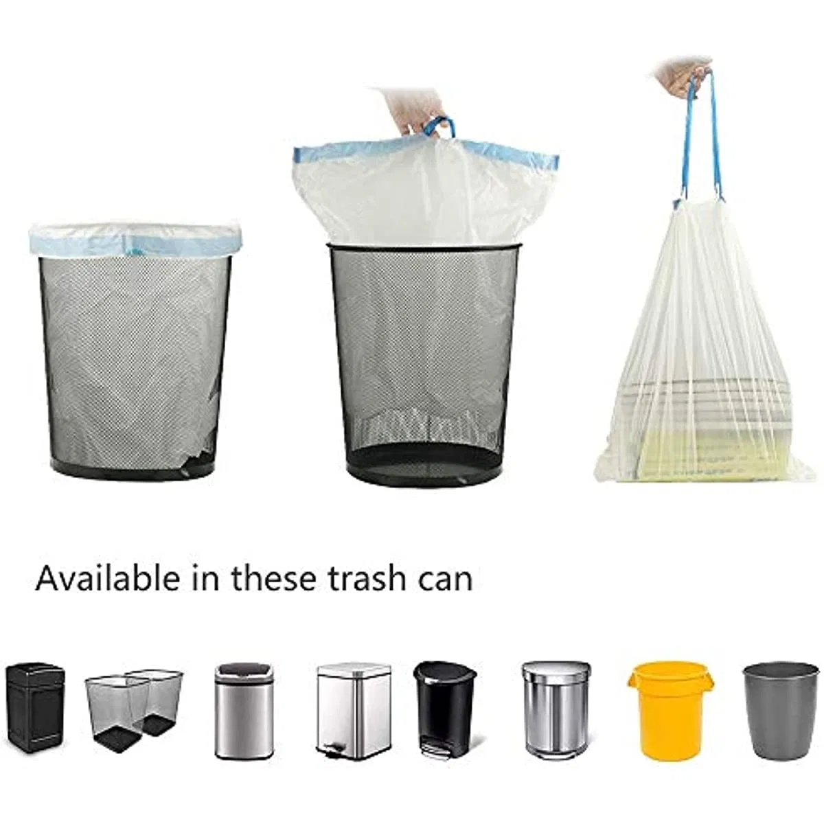 Strong Drawstring Trash Bag, Garbage Bags Hot Sales Bin Bags