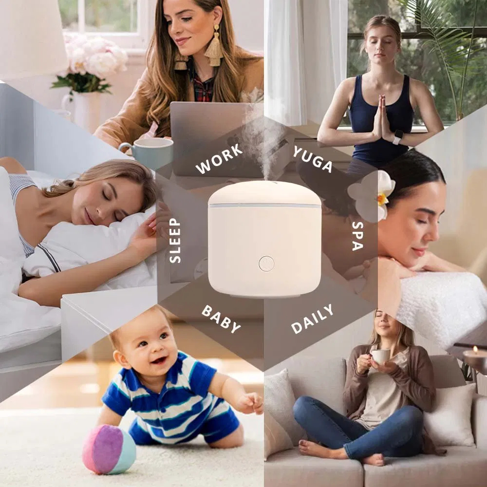 Portable Ultrasonic Air Humidifier USB Aroma Essential Oil Diffuser for Home Car with LED Night Lamp Diffuser