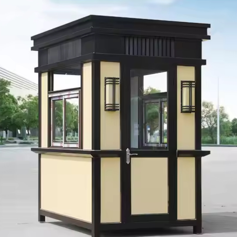 Customizable Quick Installation Safe Durable Large Space Outdoor Portable Security Guard Prefab Kiosk for Safety Officer
