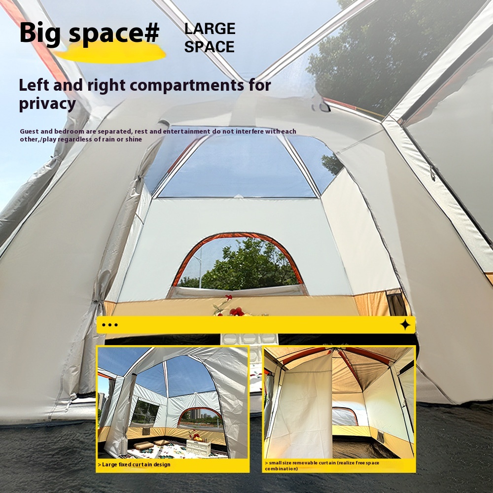 Палатка туристическая 2-комнатная водонепроницаемая оксфорд семейная с тамбуром