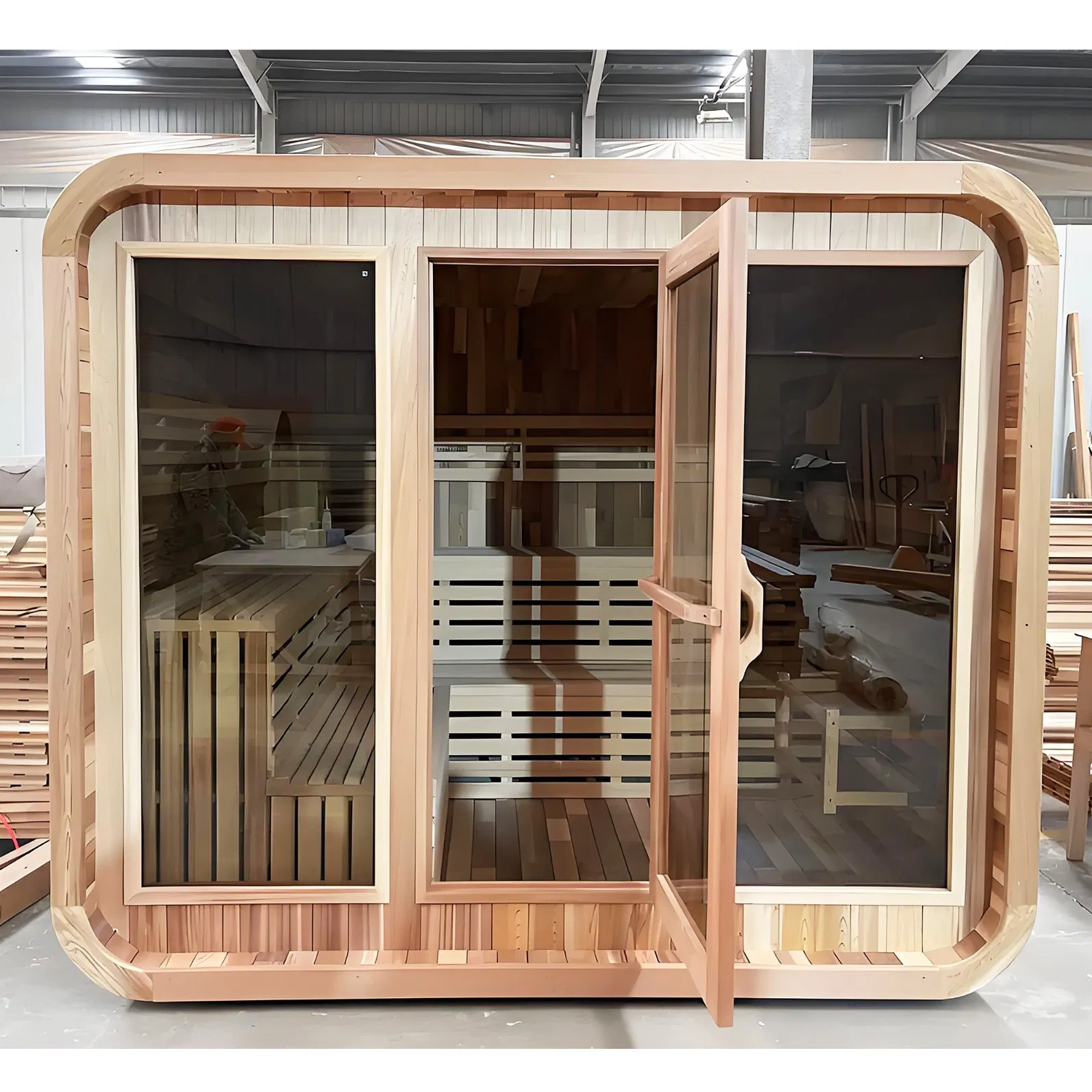 2025 Best Selling Sauna Room for 4 Person with Sauna Stove
