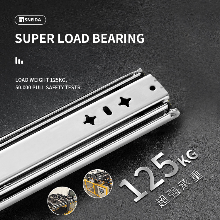 Manufacturer Drawer Slider Locking System 53mm Width for Staircase Warehouse Hospital Living Room Workshop