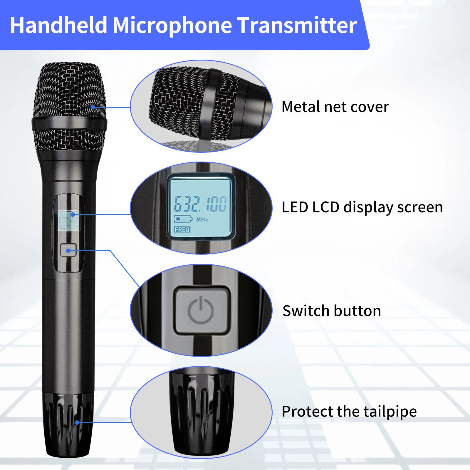 Sdondz B-Mur422 Long-Range Professional Wireless Microphone for Events and Performances