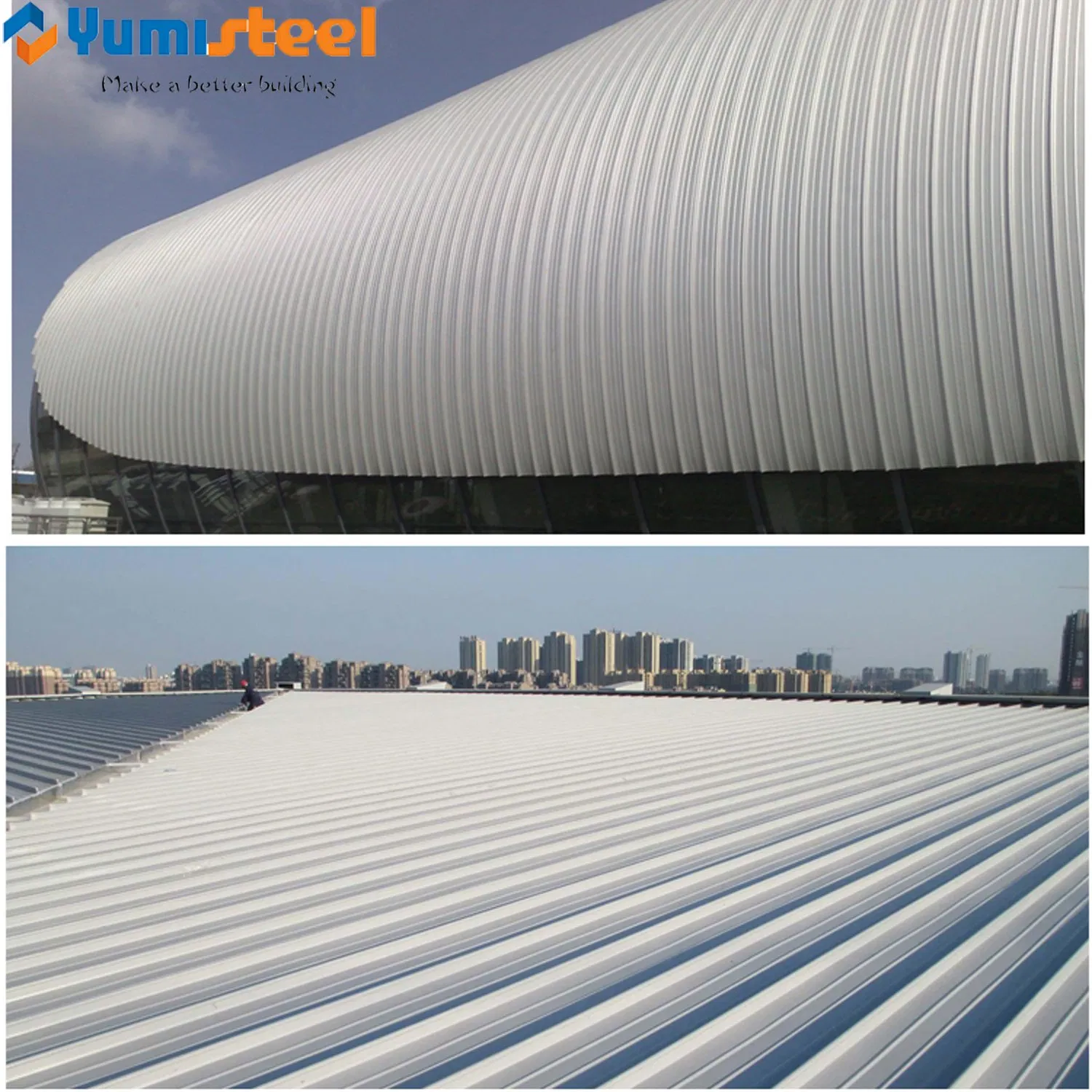 Aluminum Hidden Fastener Snap Lock Standing Seam Metal Roof Cladding Panels