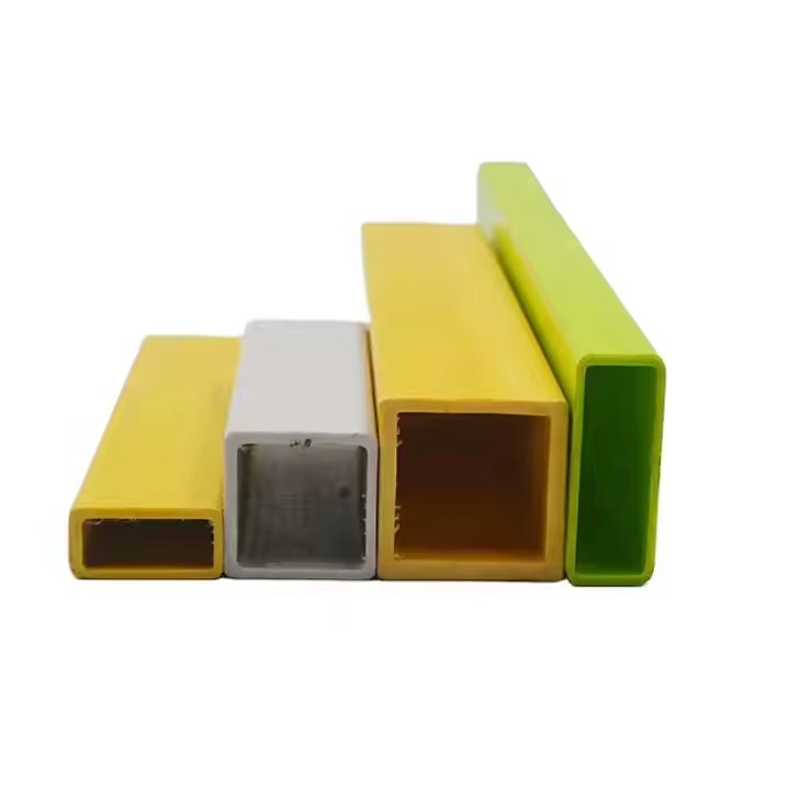 Construction Strength Factory Price High Strength FRP Pultrusion Products Fiberglass Square Pipe