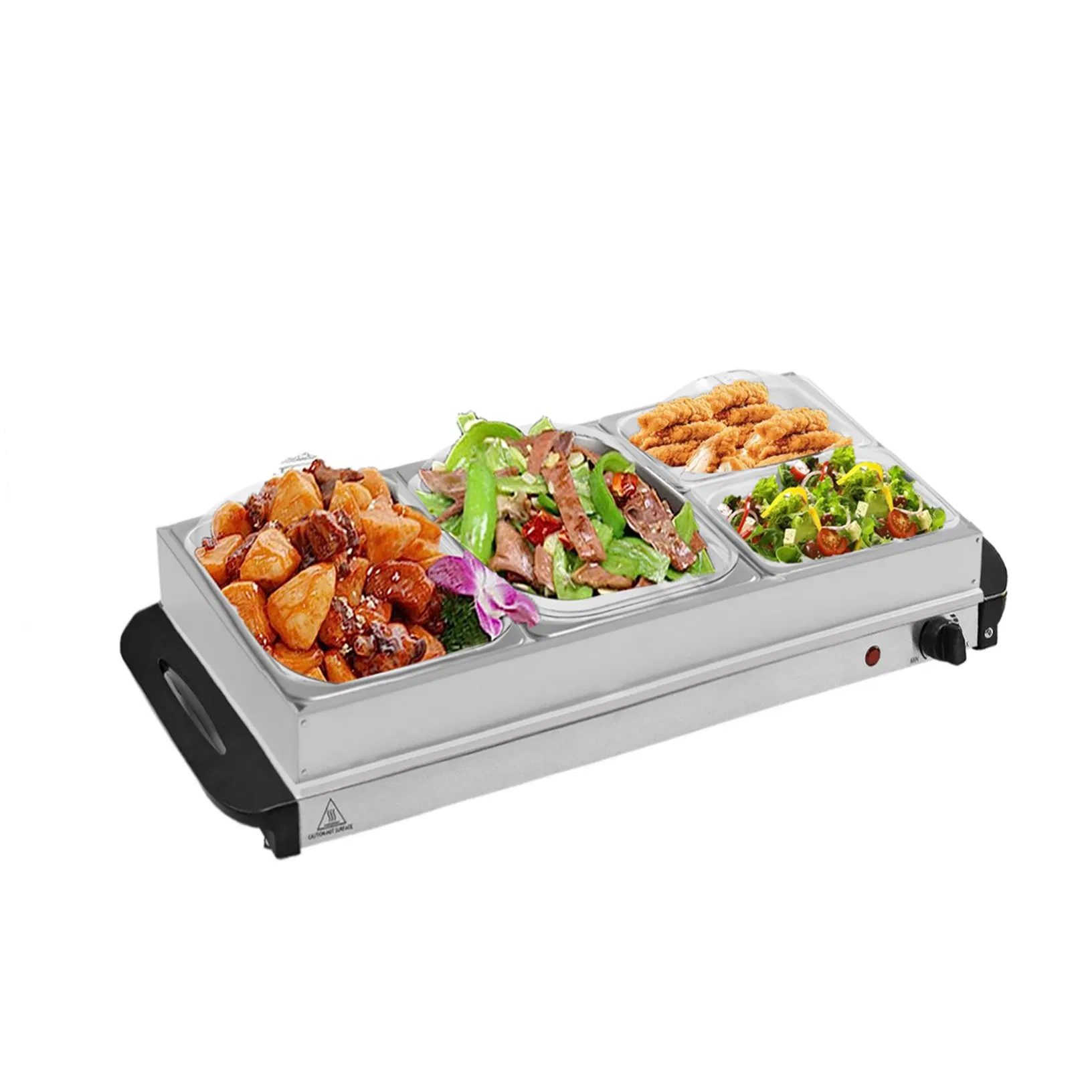 Buffet Warming Stove, Stainless Steel Electric Heating Dining Stove, Commercial Hotel Buffet Stove, Canteen Visual Basin Display