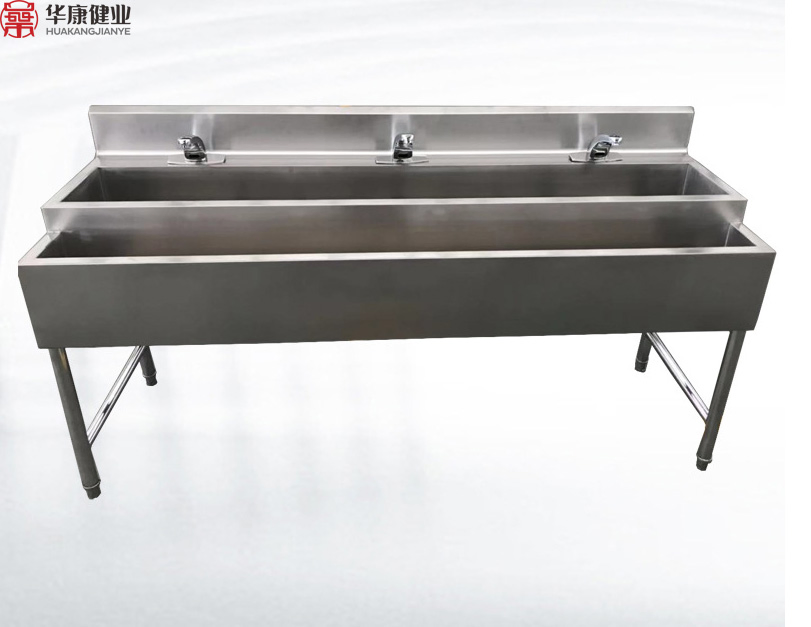 Stainless Steel Double Tanks Cleaning Tank Hospital Disinfection Soaking Sink