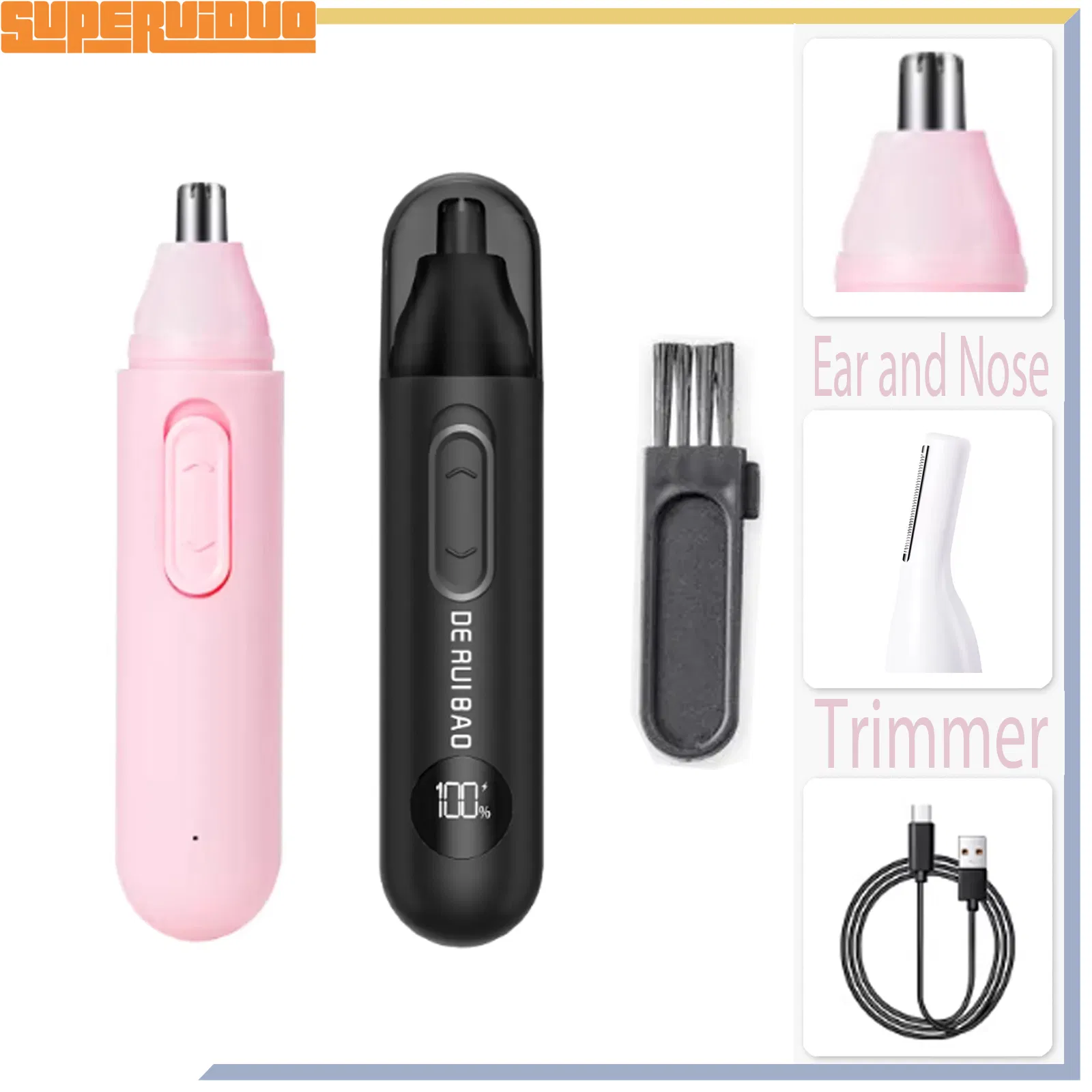Durable Motor High Rpm Performance Ear and Nose Trimmer