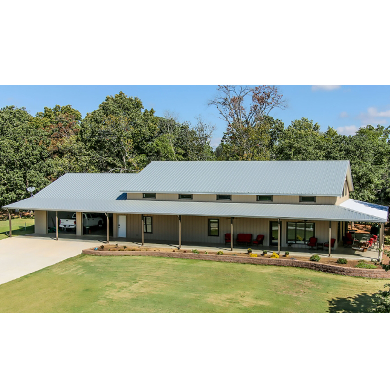 Hotel Home Construction Prefab Steel House Design with Singe Layer