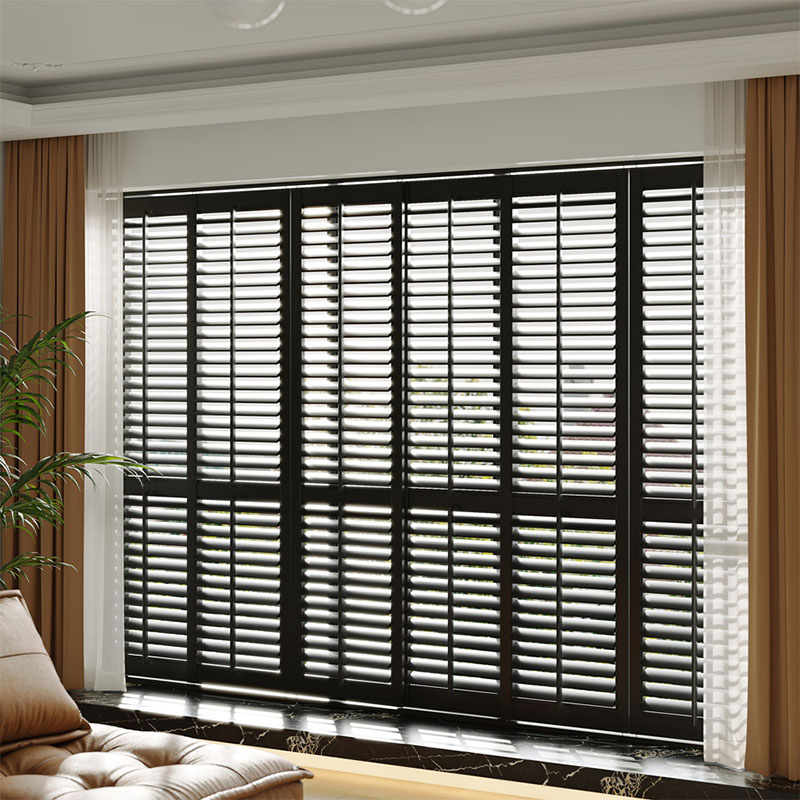 Wholesale Custom Wood PVC Plantation Shutter Interior Louver Window Shutter Door