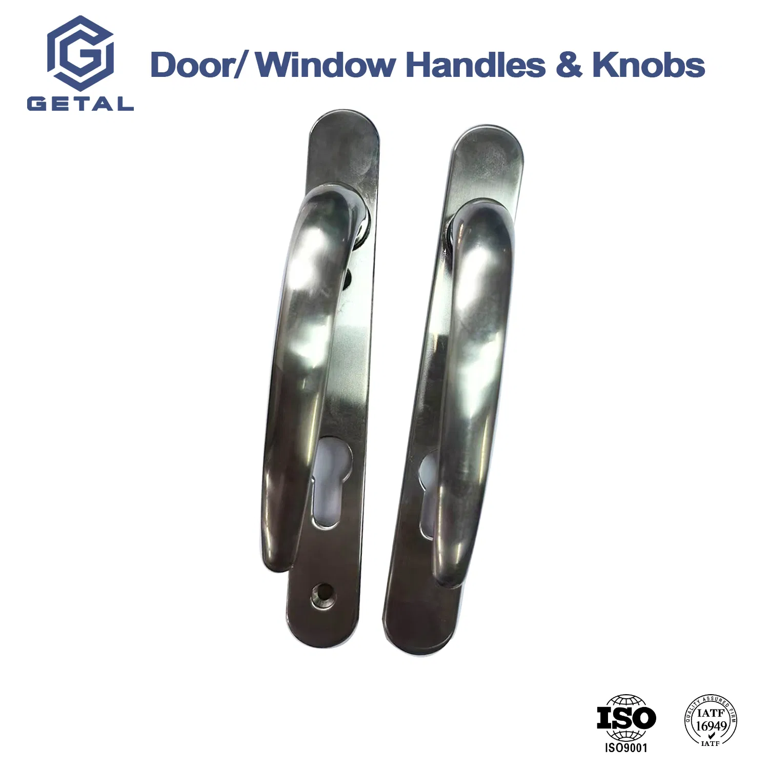 Exterior Door Hardware Lever Door Handles Golden Silver Polished Customized