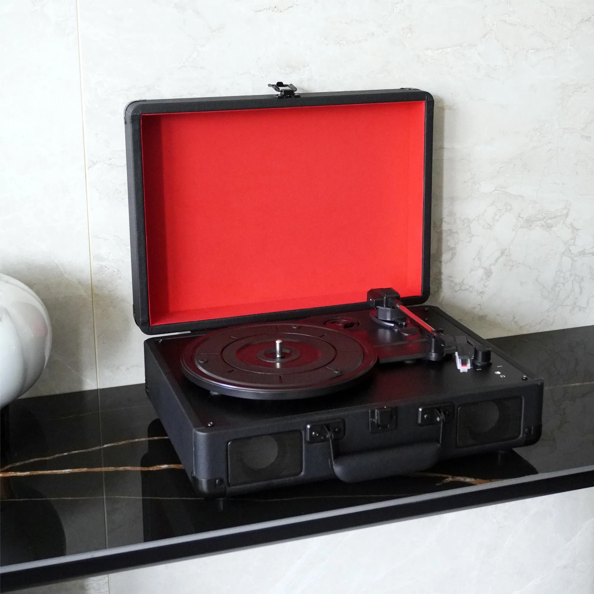 Wireless Bluetooth Mulit Function Gramophone Portable Suitcase Turntable Player with USB Playback and Burning