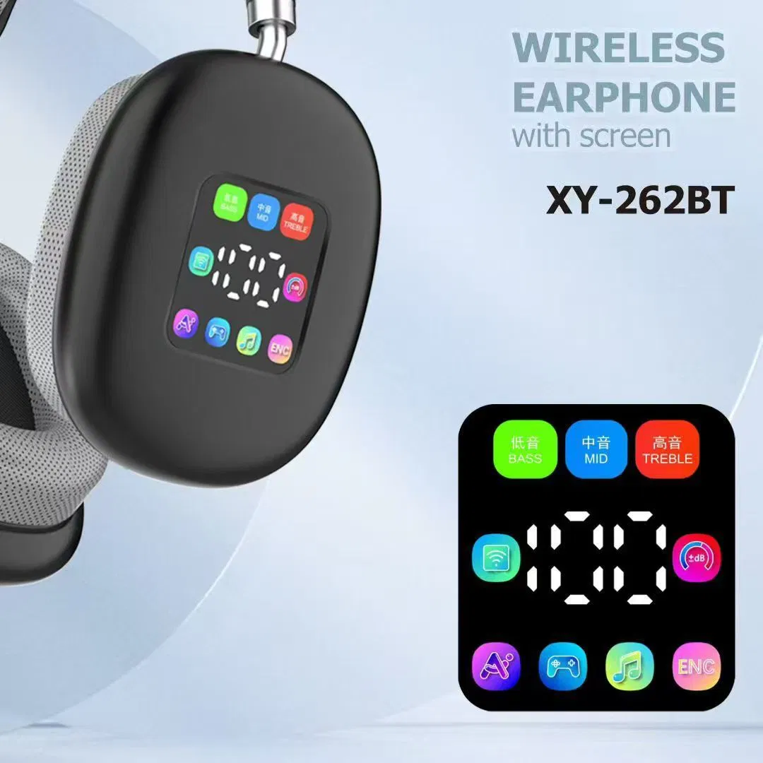 Private Mold Akz Max300 New Wireless Over-Ear RGB Digital Display Headset Earbuds
