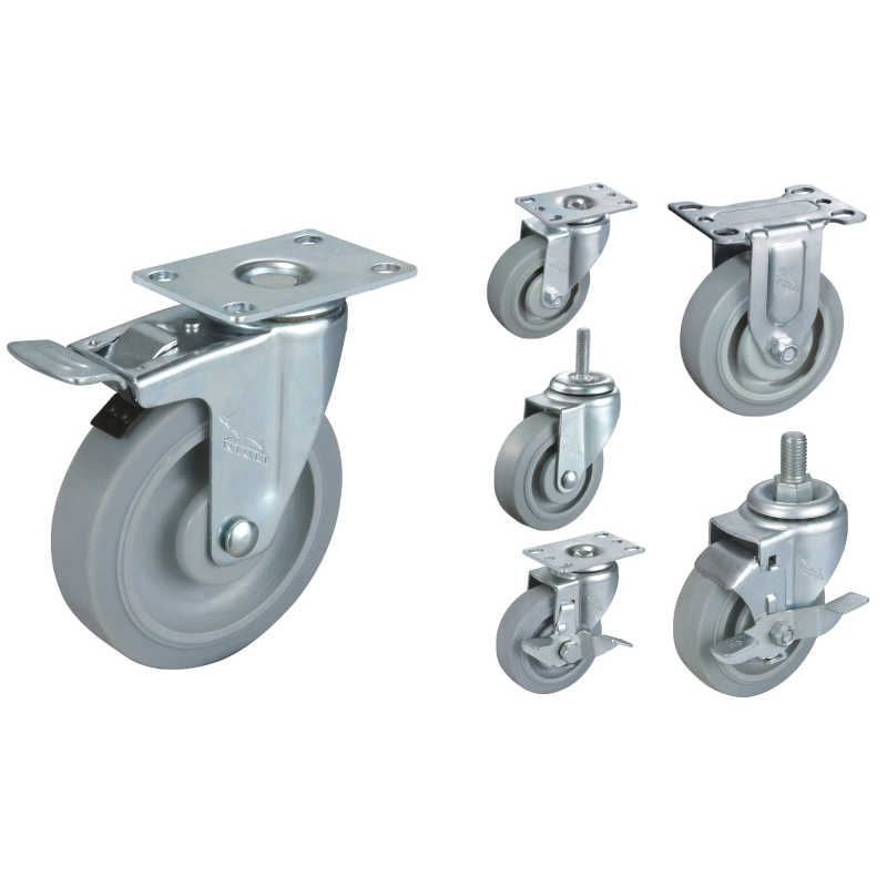 Heavy Duty TPR Fixed Industrial Caster for Smooth Mobility