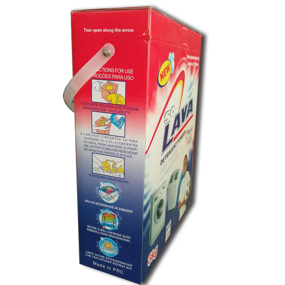 3kg Box Package Good Quality Machine Washing Detergent Washing Powder