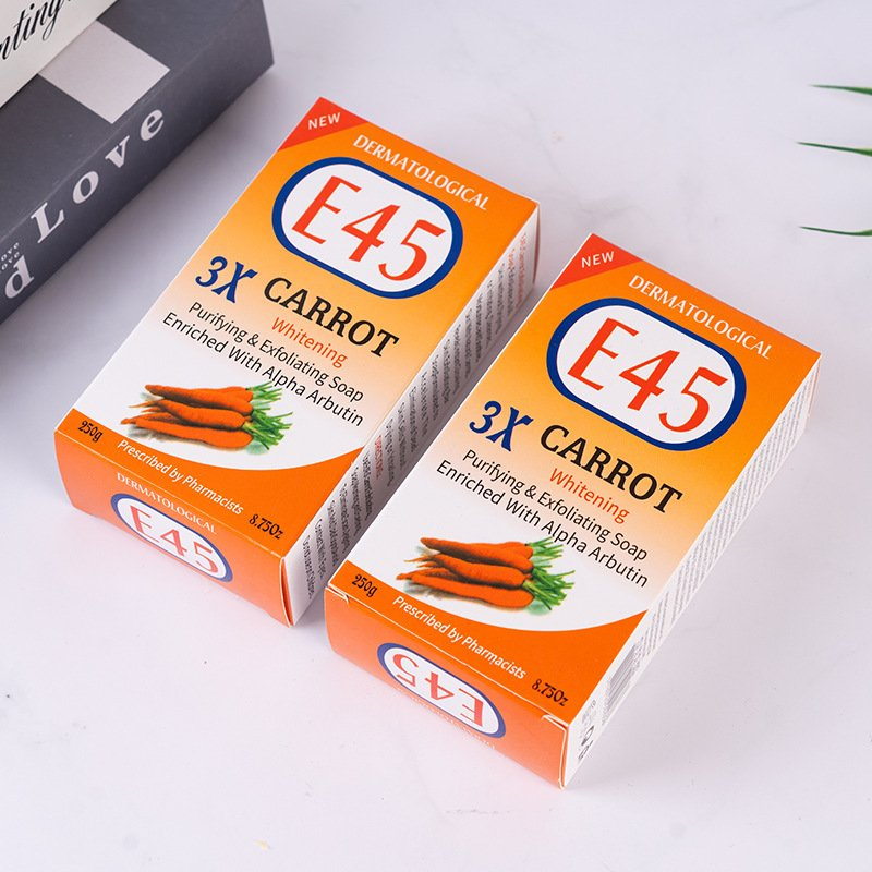 E45 Customized Brand Whitening Vegatable Carrot Soap