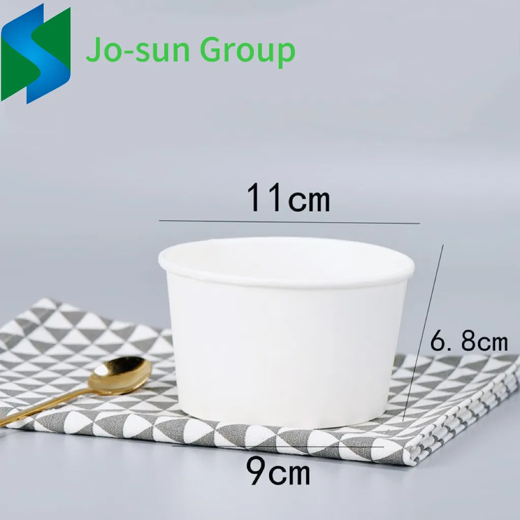 Factory Direct Wholesale Price Disposable Degradable Kraft Paper White Round Paper Bowl Can Be Customized