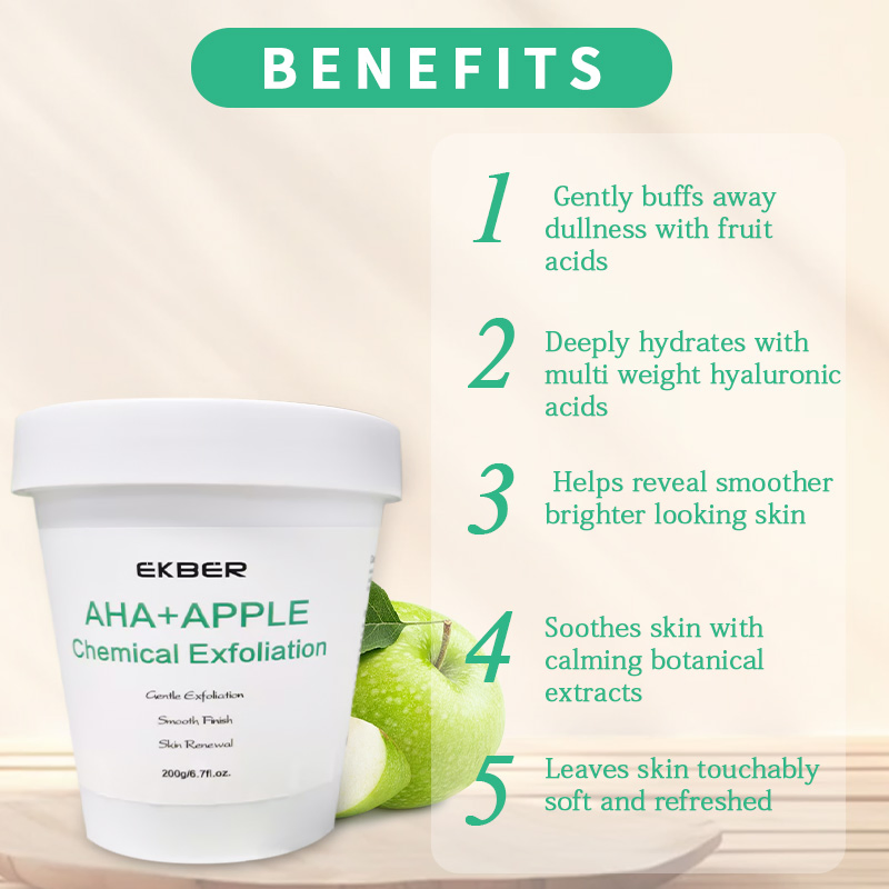 Rganic Apple Aha Chicken Skin Removal Exfoliating Deep Cleaning Natural Chemical Apple Aha Body Exfoliating