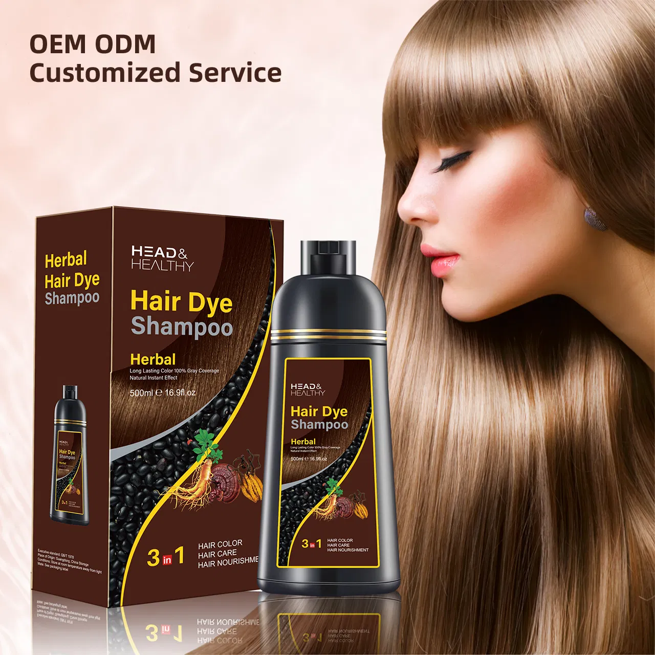 Nourishing Black Hair Dye Shampoo for Radiant Color Results
